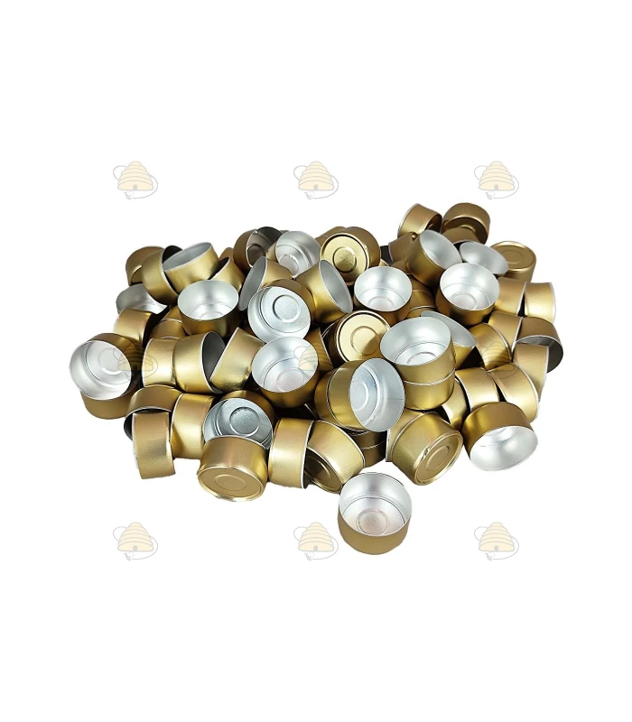 Teelichthüllen aus Aluminium gold